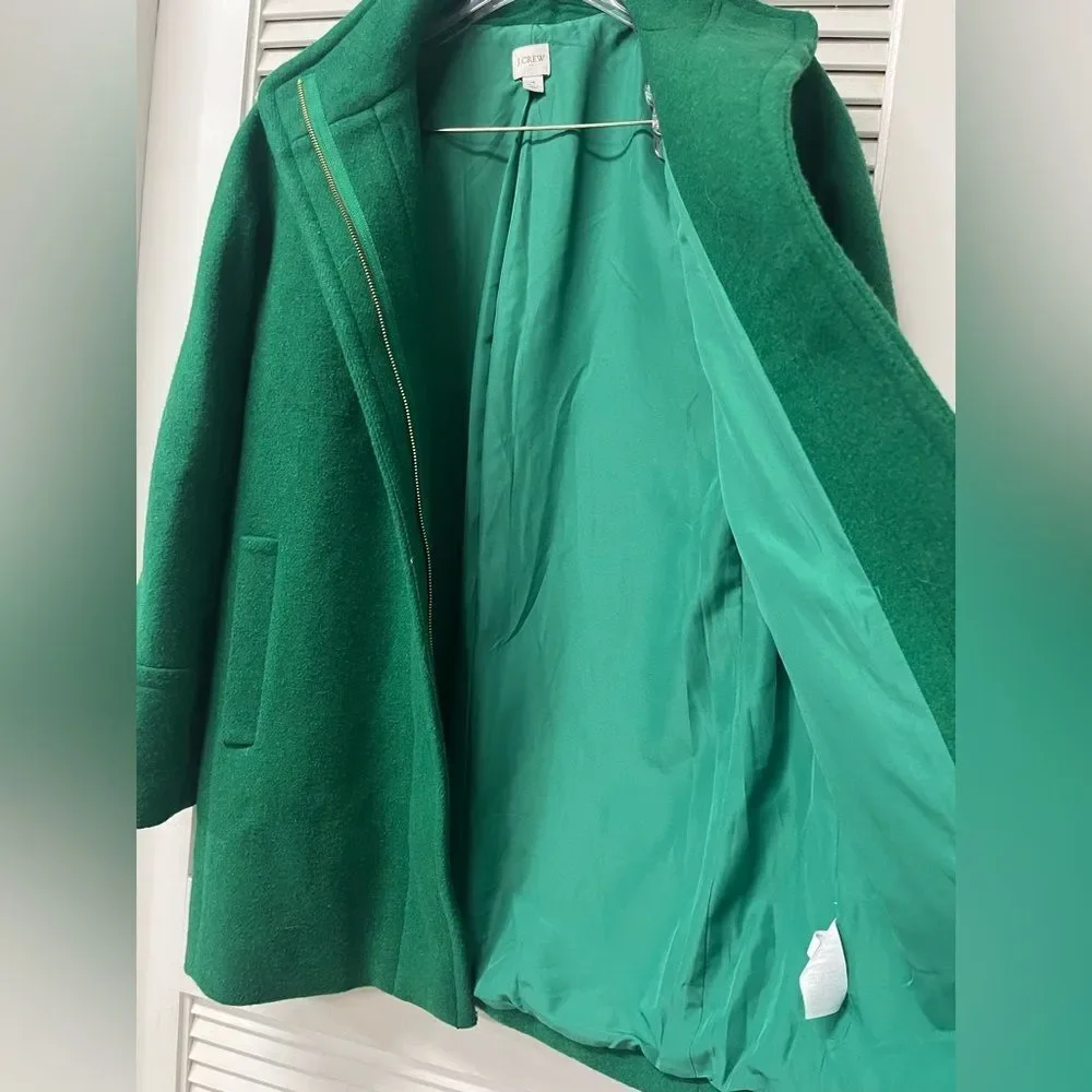 J. Crew ✨Emerald Green Trench Coat✨sz4✨EUC-like new